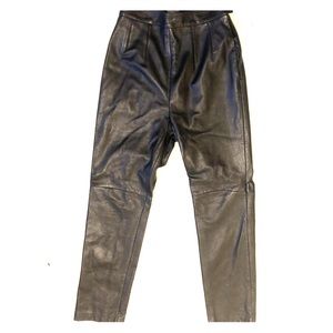 Black Escada Lambskin Pants